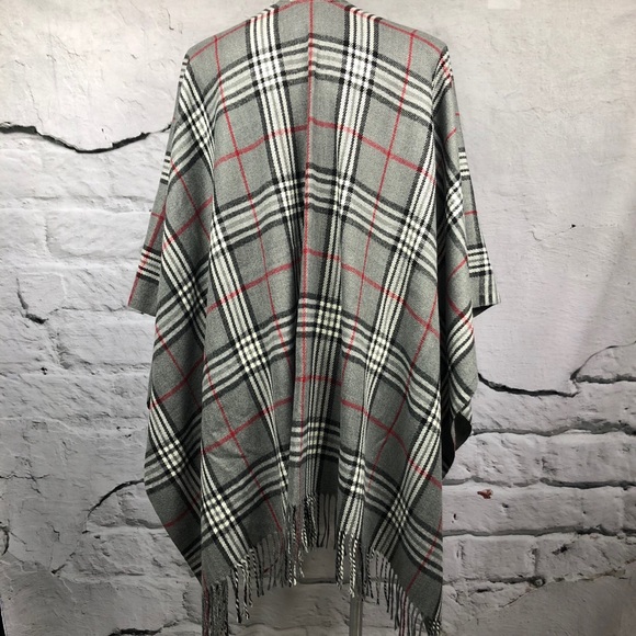 V. Fraas fringed tartan plaid shawl NWOT - Picture 2 of 5